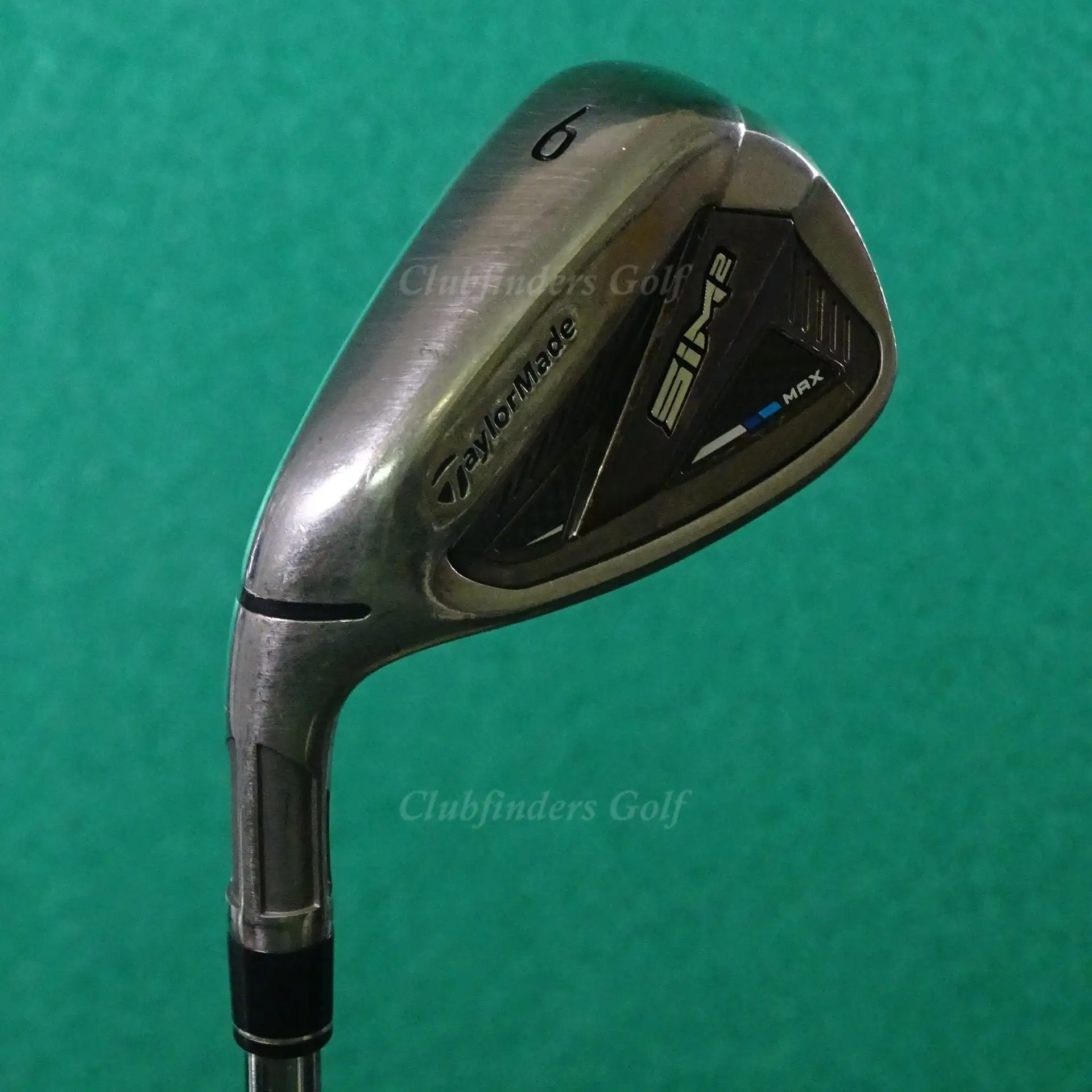 LH TaylorMade SIM 2 MAX Single 9 Iron KBS Max MT 85 Steel Stiff